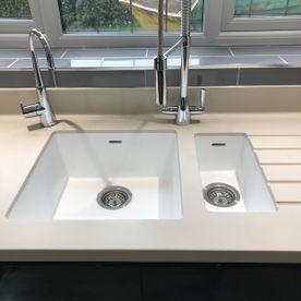 Corian Fully Molded Sink in Twin Colours