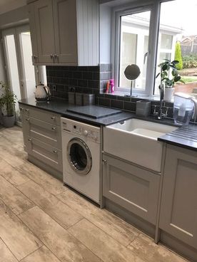 Belfast Sink and painted door Kitchen