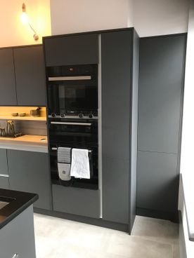True Handleless Kitchen in Anthracite Matt 